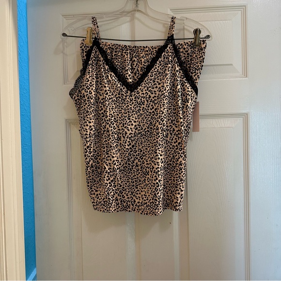 NWOT Heavenly By Victoria Animal Print Short Pajama Set Matching Robe Medium - Picture 6 of 15